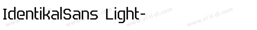 IdentikalSans Light字体转换